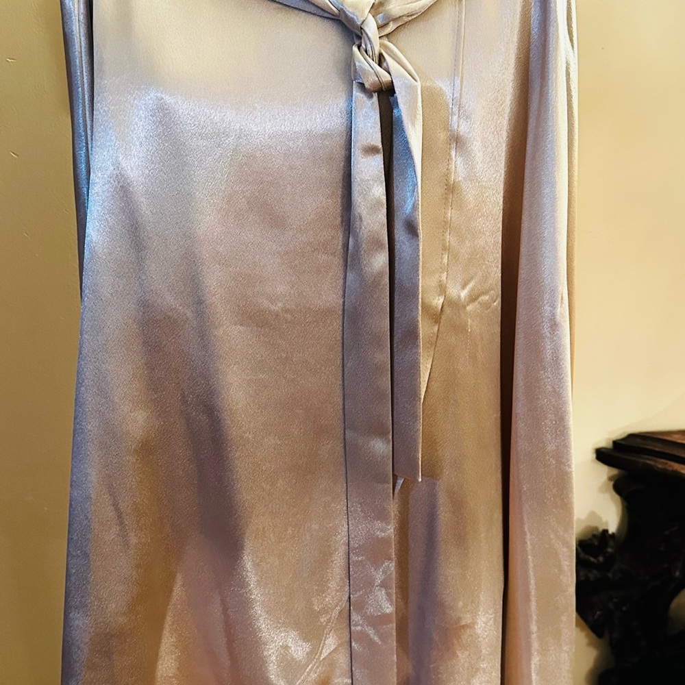 Ann Taylor Asymmetrical Skirt in Shimmering Champagne